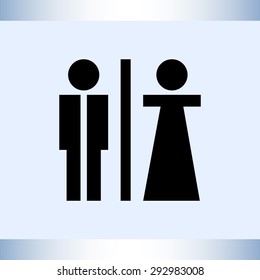 Male and Female sign icon, vector illustration. Flat design style
