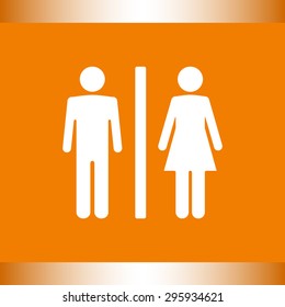 Male and Female sign icon, vector illustration. Flat design style