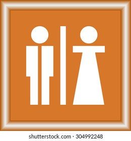 Male and Female sign icon, vector illustration. Flat design style