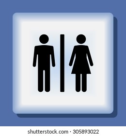 Male and Female sign icon, vector illustration. Flat design style