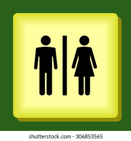 Male and Female sign icon, vector illustration. Flat design style