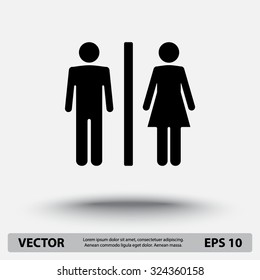 Male and Female sign icon, vector illustration. Flat design style