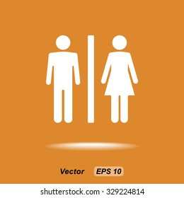 Male and Female sign icon, vector illustration. Flat design style