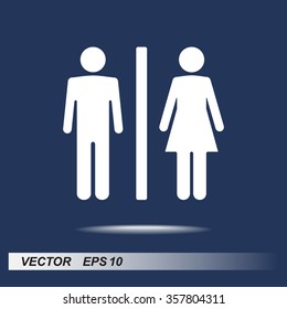 Male and Female sign icon, vector illustration. Flat design style