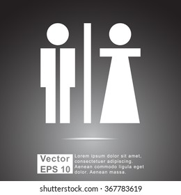 Male and Female sign icon, vector illustration. Flat design style