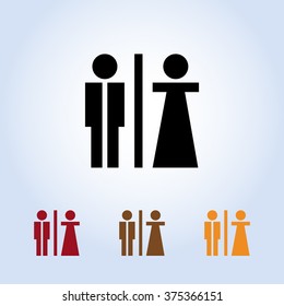 Male and Female sign icon, vector illustration. Flat design style