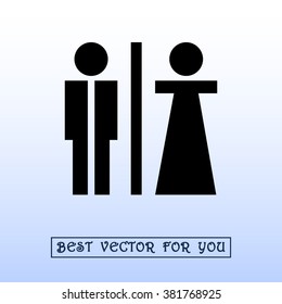 Male and Female sign icon, vector illustration. Flat design style
