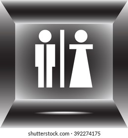 Male and Female sign icon, vector illustration. Flat design style