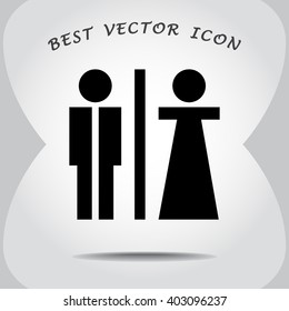 Male and Female sign icon, vector illustration. Flat design style