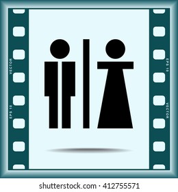 Male and Female sign icon, vector illustration. Flat design style