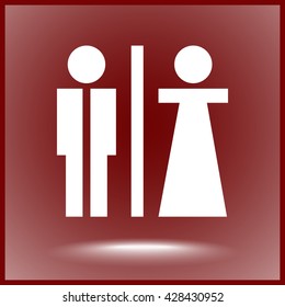 Male and Female sign icon, vector illustration. Flat design style