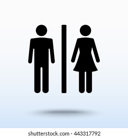 Male and Female sign icon, vector illustration. Flat design style