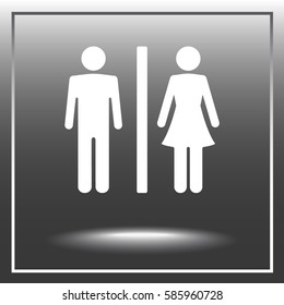 Male and Female sign icon, vector illustration. Flat design style