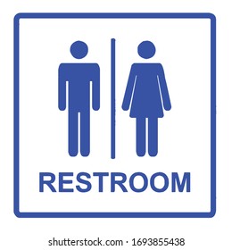 Restroom Symbol Male Female Icon Stock Vector (Royalty Free) 204391621
