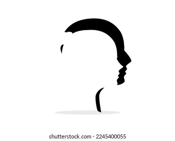 Male and female silhouette logo. man and woman icons isolated on white background