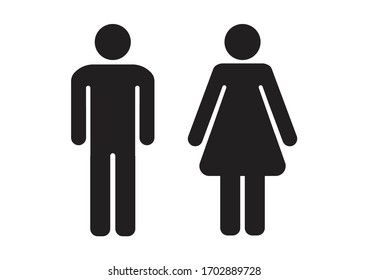 Male and female simple icons