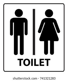 Male Female Standard Symbol Toilet Sign Stock Vector (Royalty Free ...