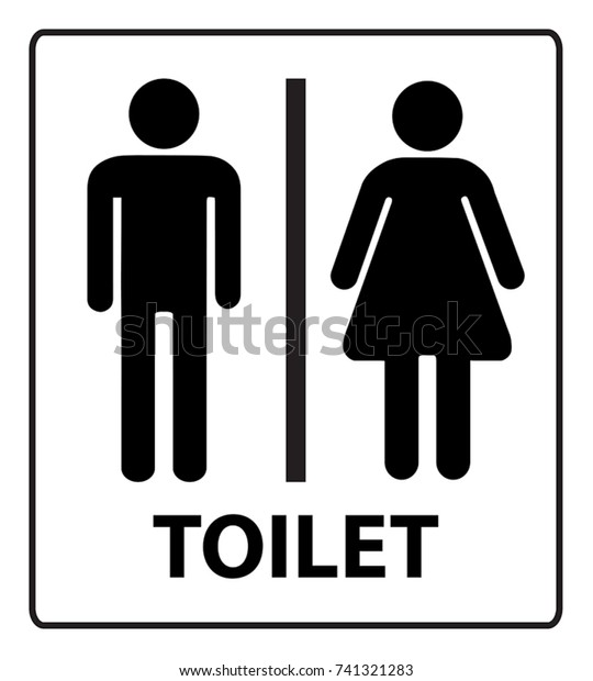 Male Female Standard Symbol Toilet Sign Stock Vector (Royalty Free ...