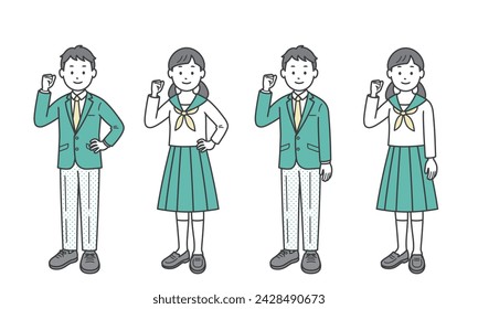 Male and female students doing a fist pump