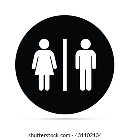 Male & Female Symbol Circle Icon
