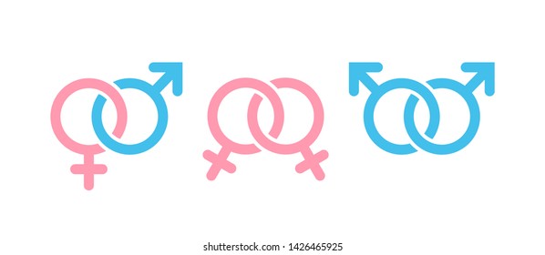 Male Female Symbol Combination Gender Sexual Stock Vector Royalty Free