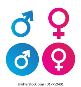 Male And Female Symbol Flat Vector 