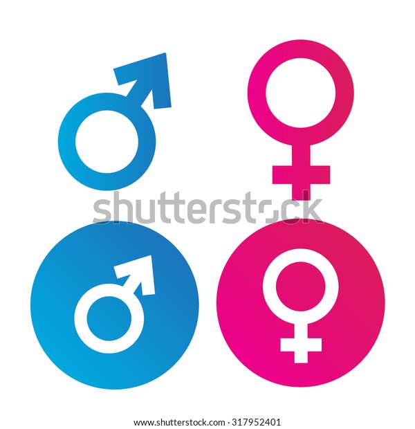 Symbol Fur Manner Und Frauen Flacher Stock Vektorgrafik Lizenzfrei