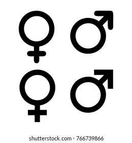 Male And Female Symbol Set