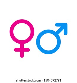 Male and female symbol set . icon vector illustration on white background