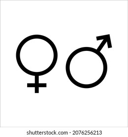 Male and female symbol set . icon vector illustration on white background