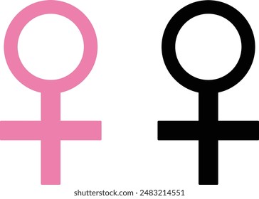  male and female symbol set of female icon