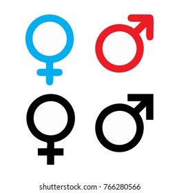 Male And Female Symbol Set Logo