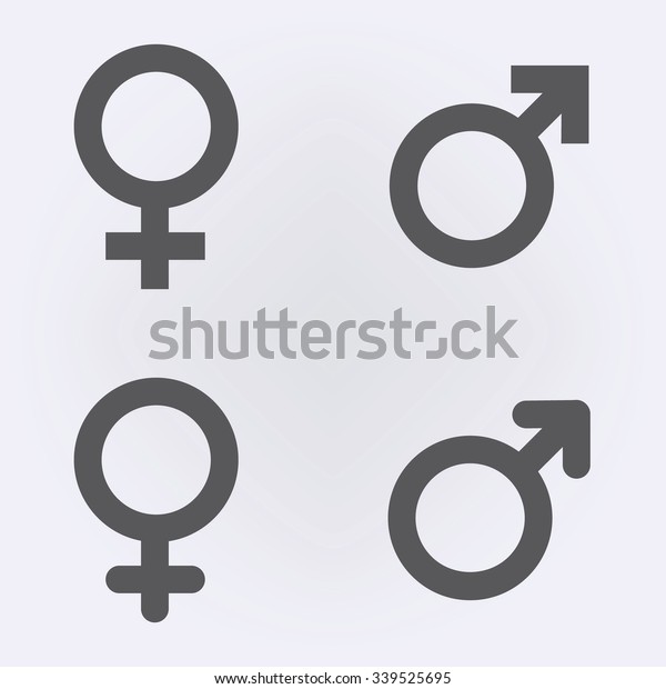 Male and
female symbol set . Vector
illustration