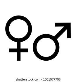 Male Female Symbols On White Background Stock Vector (Royalty Free ...