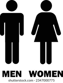 Male Female Symbols,  Toilet Sign, Gender Icon Restroom