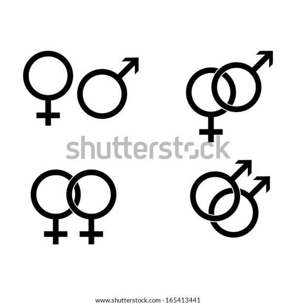 Male Female Symbols Vector Stock Vector (Royalty Free) 165413441