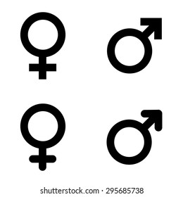 Male and female symbols . Vector illustration