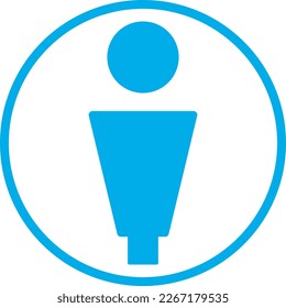 Male and female toilet door signs