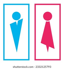 Male and female toilet icon