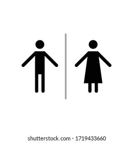 Male and female toilet icon design vector for multiple use 