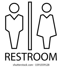 Male Female Toilet Restroom Sign Logo Stock Vector (Royalty Free ...