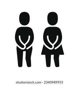 Male, Female, Toilet Sign. Linw Icons Set Vector