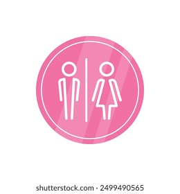 Male and Female Toilet Sign Vector Illustration