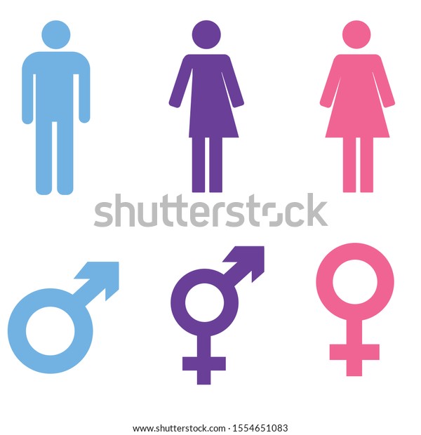 Male Female Transgender Unisex Symbols Toilet Stock Vector (Royalty ...