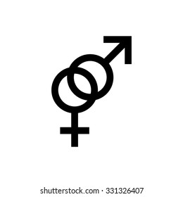 Gender Icon Man Woman Icon Male Stock Vector (Royalty Free) 1696086463