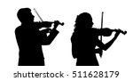 Male and female violinist
