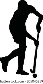 Male Field Hockey Player - Silhouette