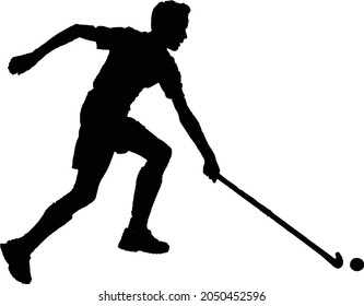 Male Field Hockey Player - Silhouette