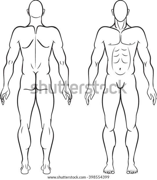 Male Figure Vector Illustration Stock Vector (Royalty Free) 398554399