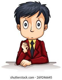 Male with formal dress sitting